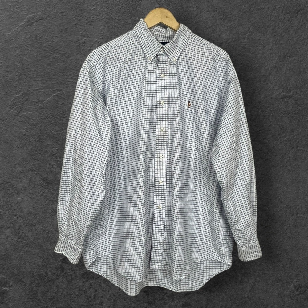 Ralph Lauren Mens Windowpane Check Blake Shirt Size XL Button Down Office Preppy